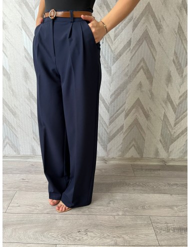 Lacivert Palazzo Pantolon
