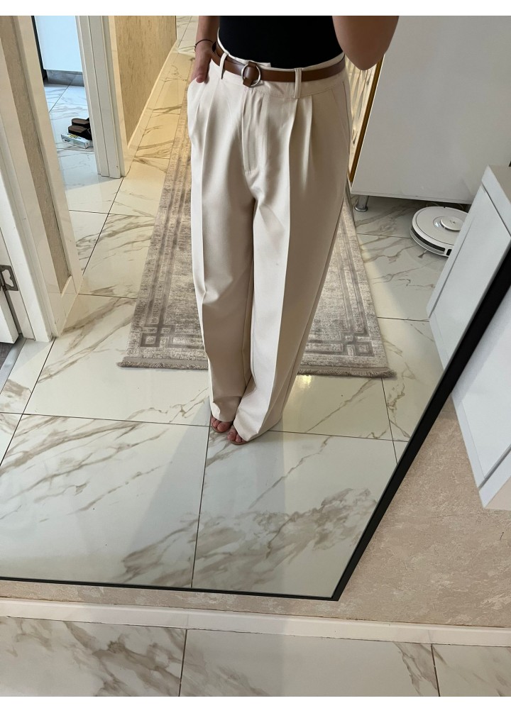 Bej Palazzo Pantolon