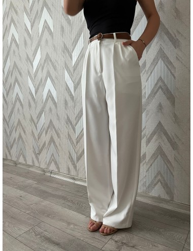 Beyaz Palazzo Pantolon